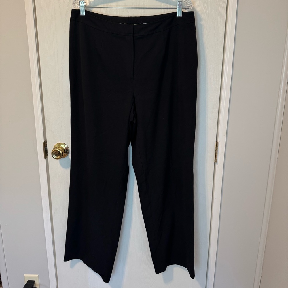 Talbots Classic Black Wide Leg Pants Size 14W
